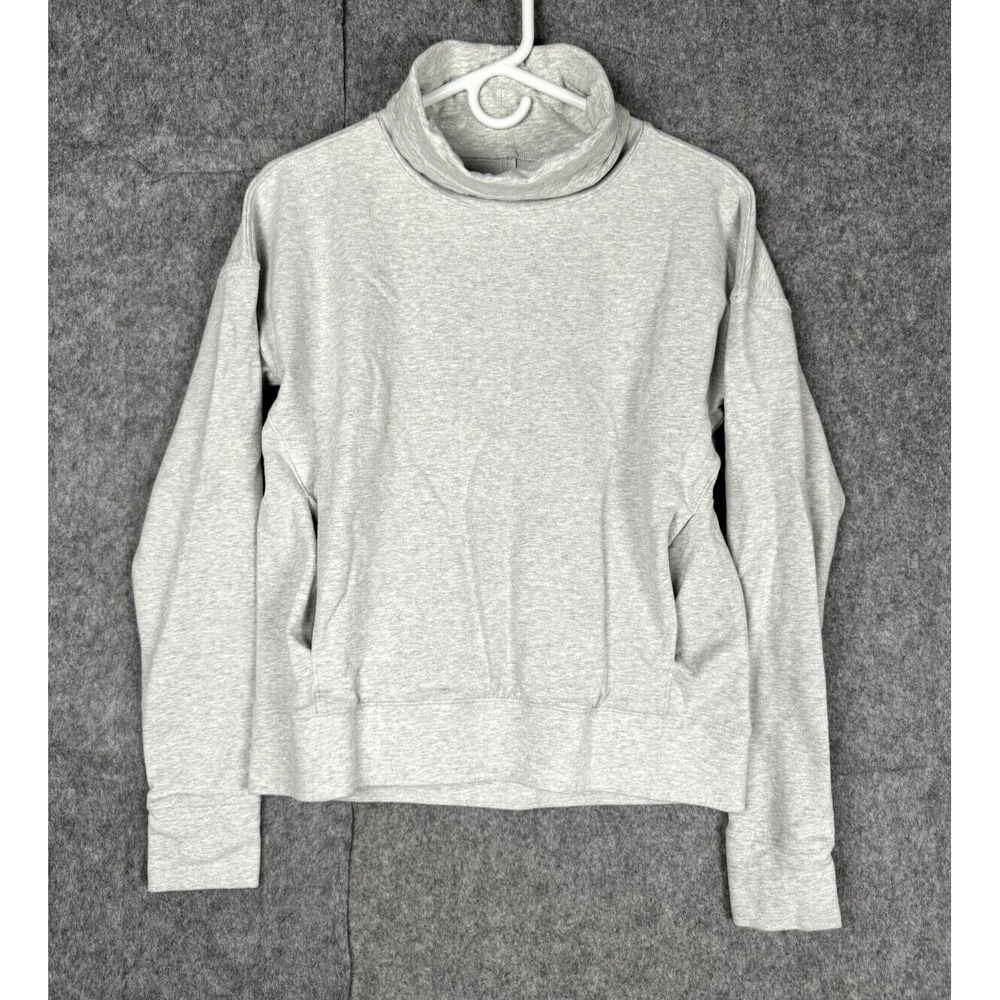 Lululemon Go Forward Sweatshirt Women's 6 Cowl Neck Gray Soft *NO Drawstring